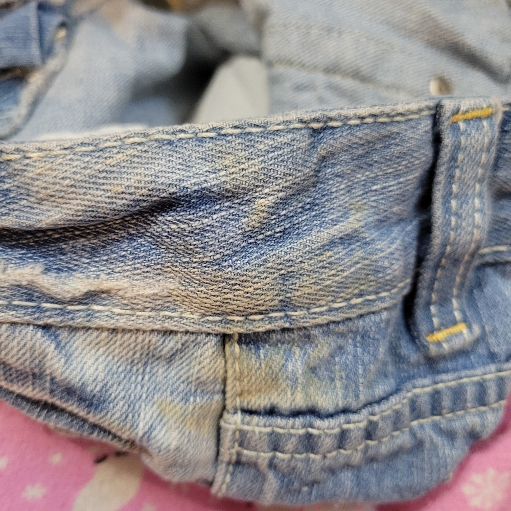 Bongo Early 2000s Y2k Blue Light Wash Casual Everyday Distressed Folded Shorts 5 - Picture 8 of 8